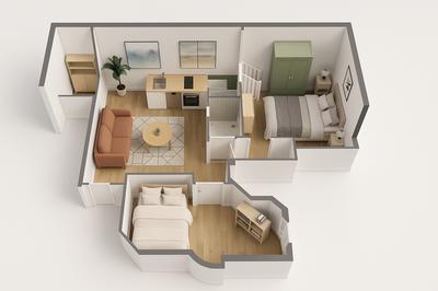 Appartement - 50 m² - 3 pièces