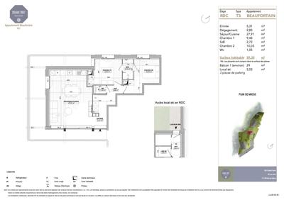 Appartement - 59 m² - 3 pièces