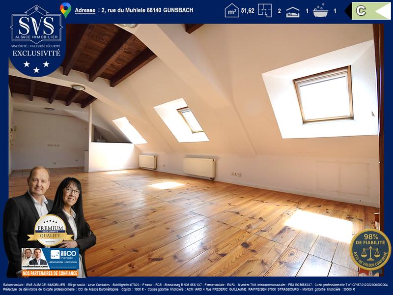 Appartement - 52 m² - 2 pièces