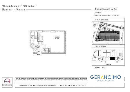 Appartement - 34 m² - 1 pièce