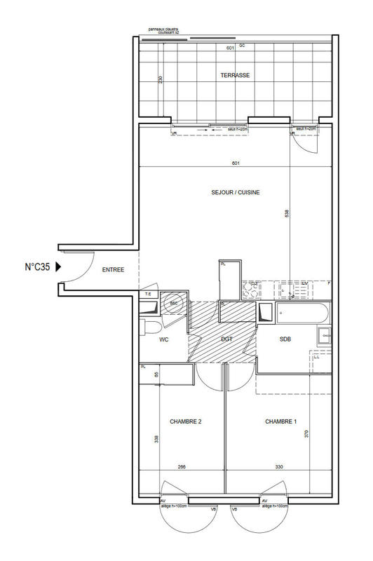 Appartement - 69 m² - 3 pièces