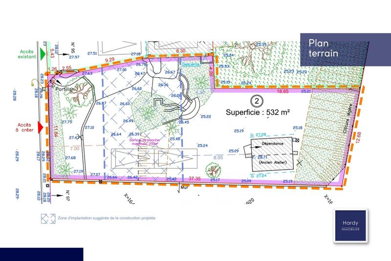 Terrain - 532 m²