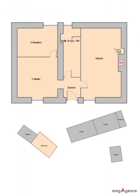 Maison ancienne - 52 m² - 3 pièces