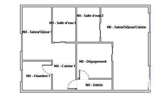 Appartement - 56 m² - 3 pièces