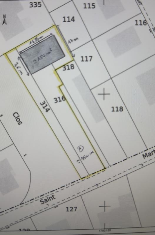 Terrain constructible - 950 m²