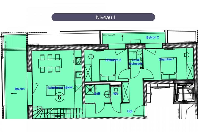 Duplex - 78 m² - 4 pièces