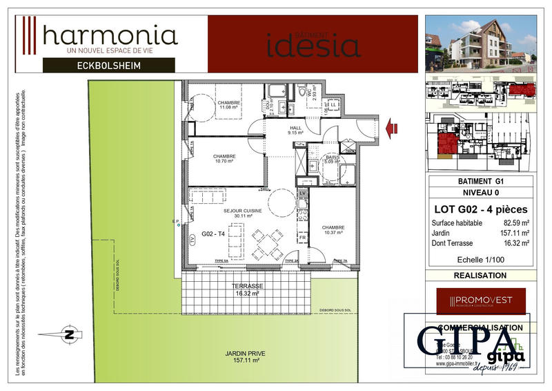 Appartement - 83 m² - 4 pièces