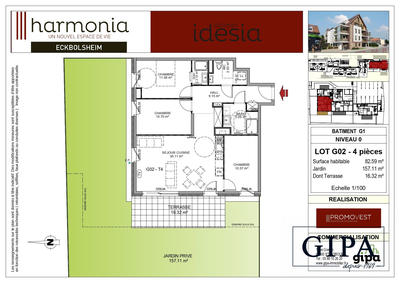 Appartement - 83 m² - 4 pièces