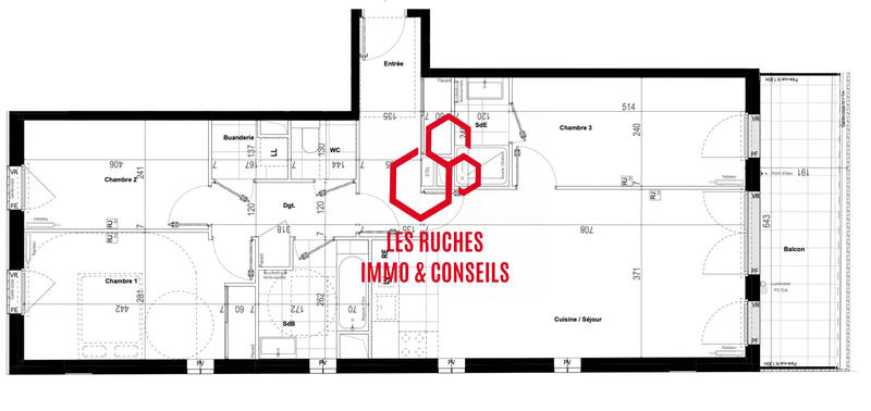 Appartement - 89 m² - 4 pièces