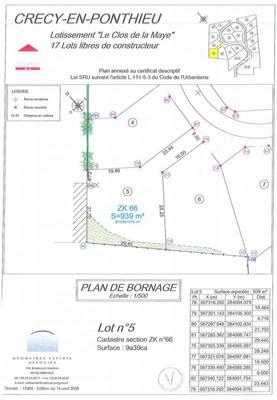 Terrain constructible - 939 m²