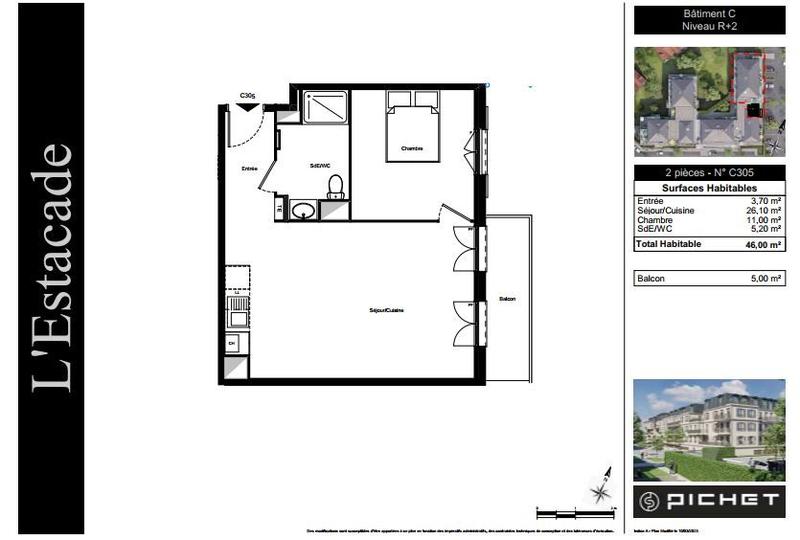 Appartement - 46 m² - 2 pièces