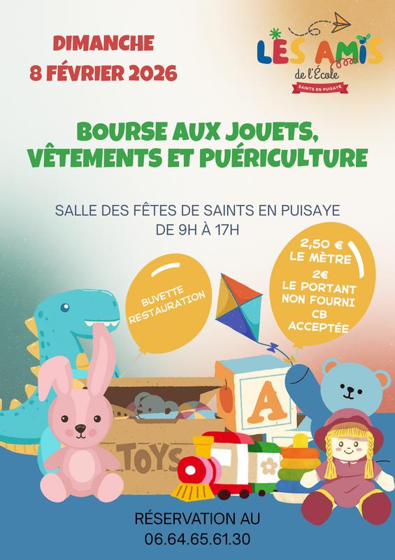 Bourse aux jouets, vêtements et puériculture