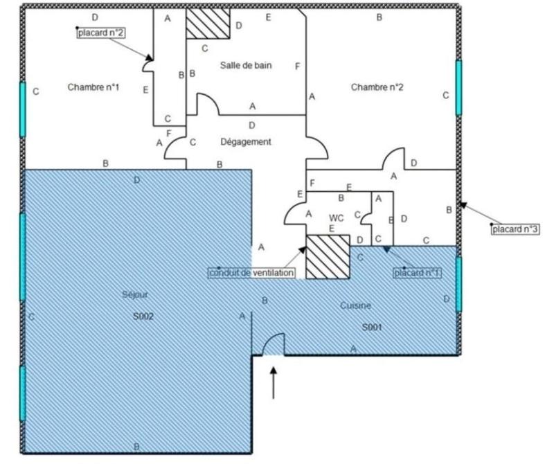 Appartement - 60 m² - 3 pièces