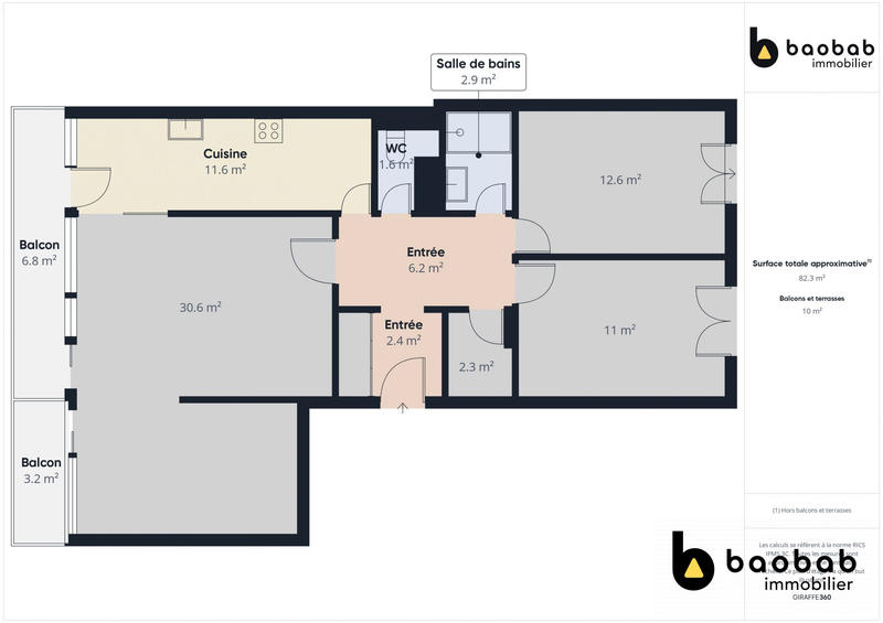 Appartement - 81 m² - 4 pièces