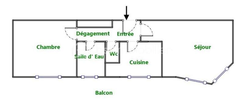 Appartement - 47 m² - 2 pièces