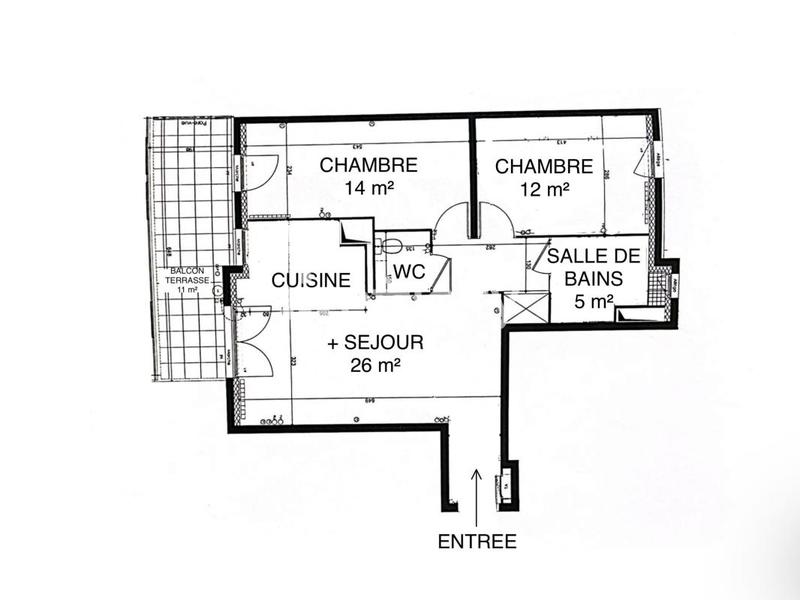 Appartement - 75 m² - 3 pièces