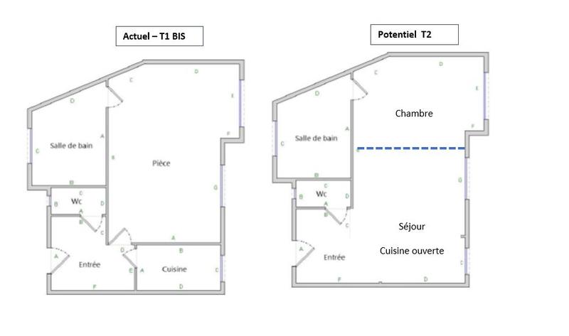 Appartement - 35 m² - 1 pièce