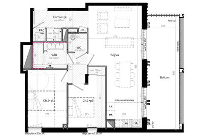 Appartement - 64 m² - 3 pièces