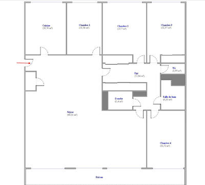 Appartement - 136 m² - 6 pièces