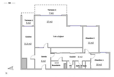 Appartement - 82 m² - 3 pièces