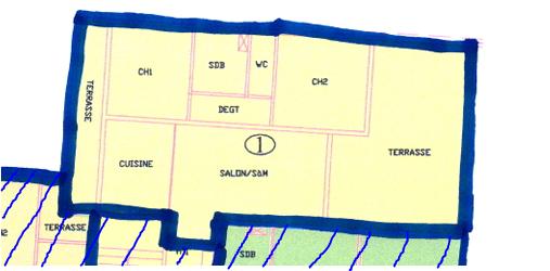 Appartement - 63 m² - 3 pièces