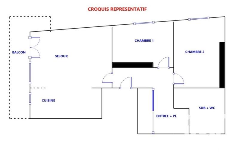 Appartement - 45 m² - 3 pièces