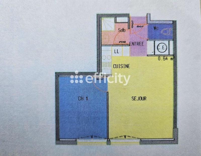 Appartement - 34 m² - 2 pièces