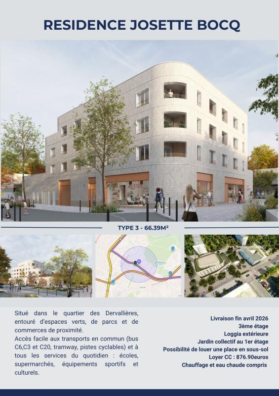 Appartement - 66 m² - 3 pièces