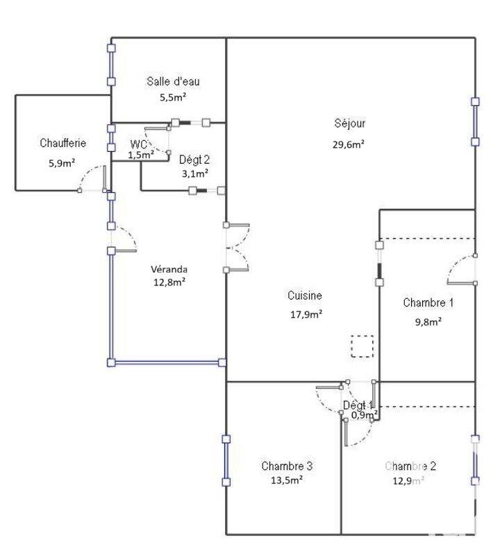 Maison - 95 m² - 4 pièces