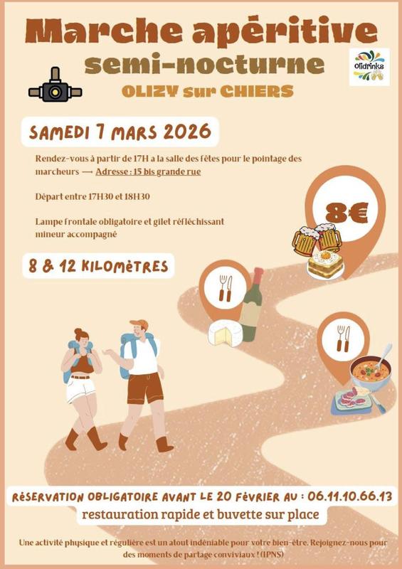 Marche apéritive semi-nocturne