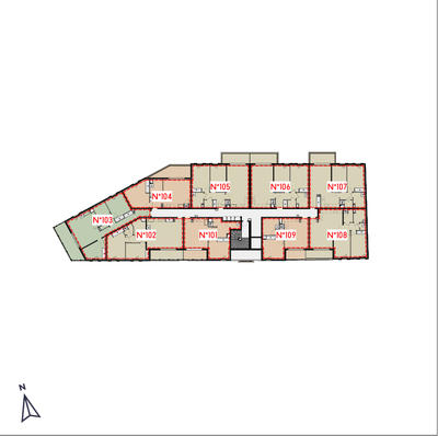 Appartement - 45 m² - 3 pièces