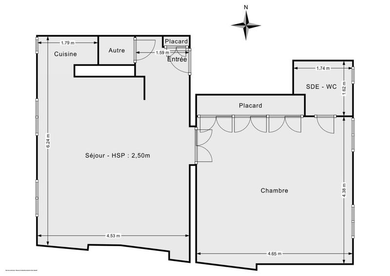 Appartement - 53 m² - 2 pièces