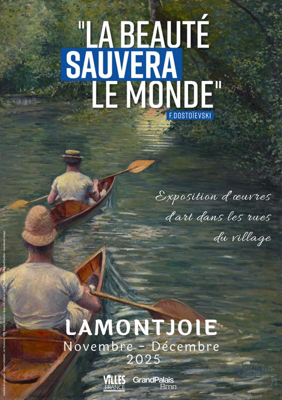 Exposition d'oeuvres d'art dans les rues : la Beauté sauvera le monde.