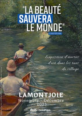 Exposition d'oeuvres d'art dans les rues : la Beauté sauvera le monde.