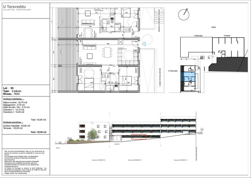 Appartement - 64 m² - 3 pièces