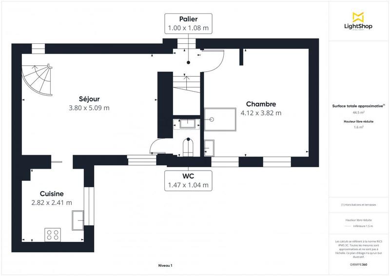 Appartement - 55 m² - 3 pièces
