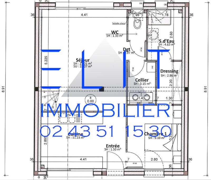 Maison - 96 m² - 6 pièces