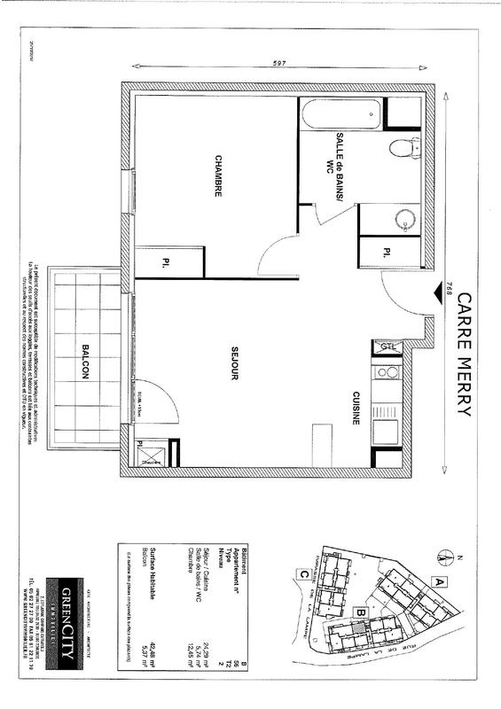 Appartement - 42 m² - 2 pièces