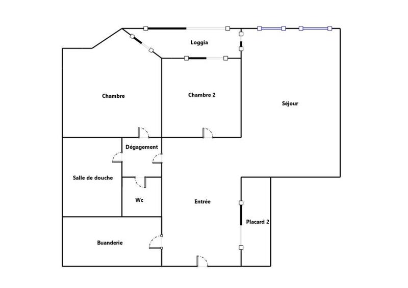 Appartement - 63 m² - 3 pièces