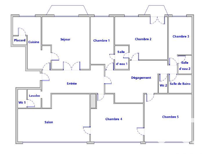 Appartement - 201 m² - 6 pièces