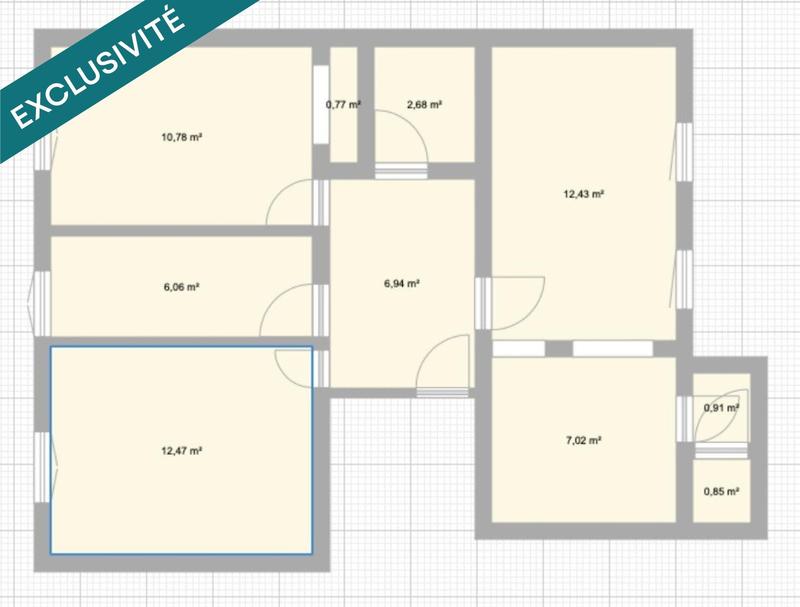 Appartement - 60 m² - 3 pièces