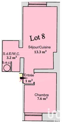 Appartement - 25 m² - 2 pièces