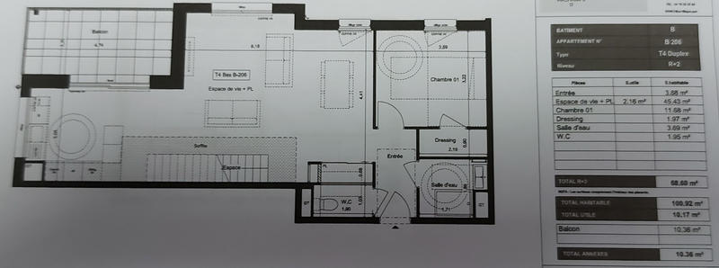 Appartement - 101 m² - 4 pièces