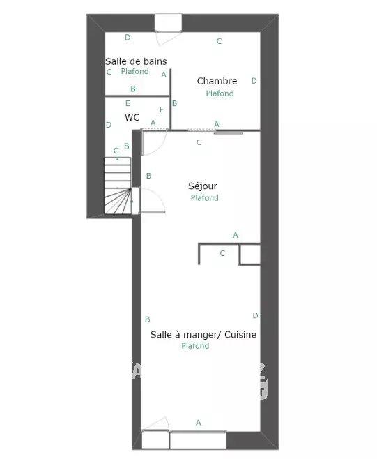 Appartement - 54 m² - 2 pièces