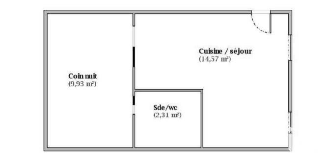 Studio - 27 m² - 1 pièce