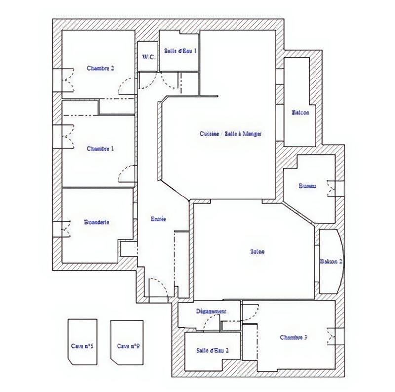 Appartement - 128 m² - 5 pièces