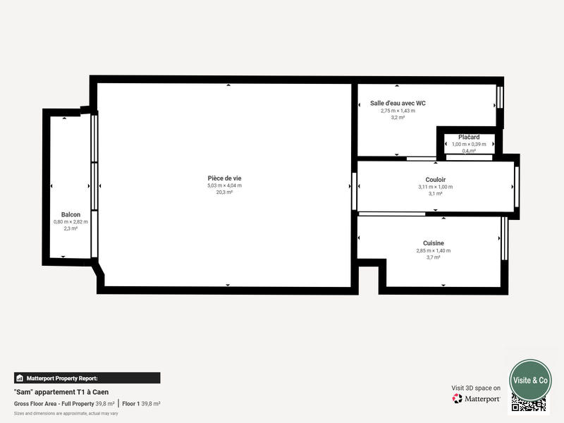 Appartement - 30 m² - 1 pièce
