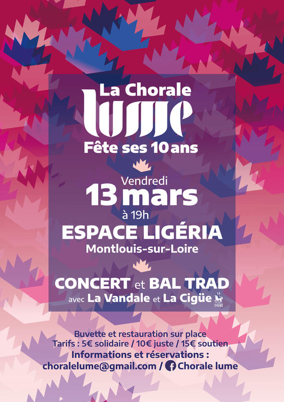 Concert &amp; Bal Trad : Chorale Lume, la Vandale &amp; la Cigüe