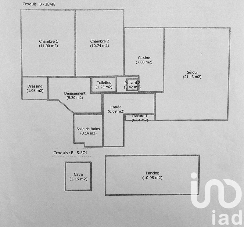 Appartement - 71 m² - 3 pièces