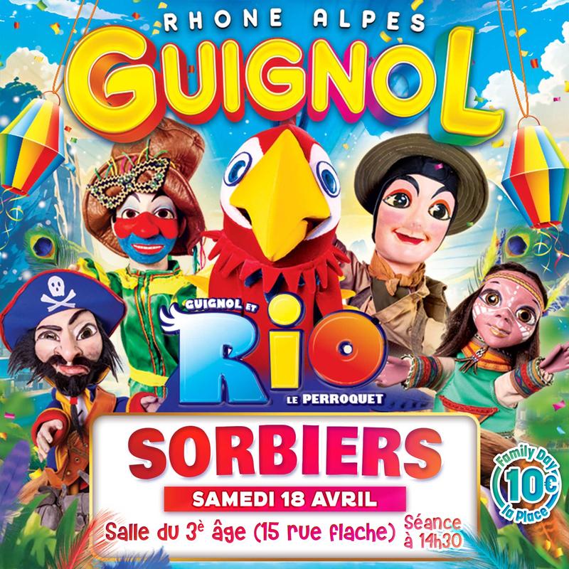 Guignol Rhône Alpes et Rio le majestueux perroquet